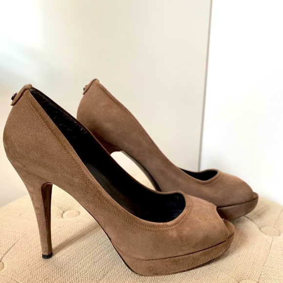 Stuart Weitzman Suede Platform Pumps - Picture 1 of 4